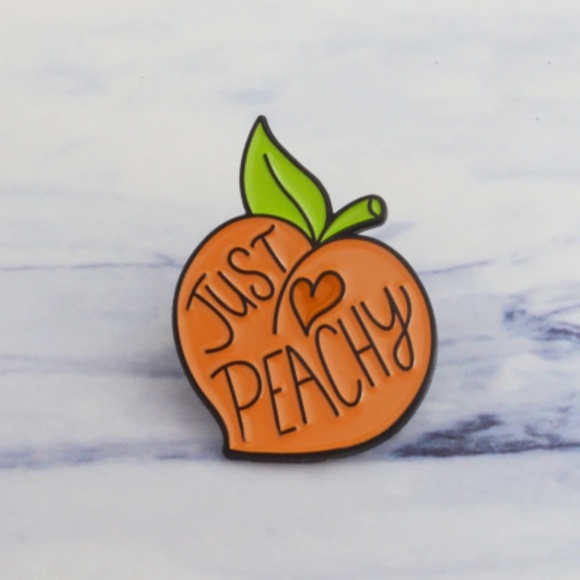 Jewelry - Just Peachy Enamel Pin